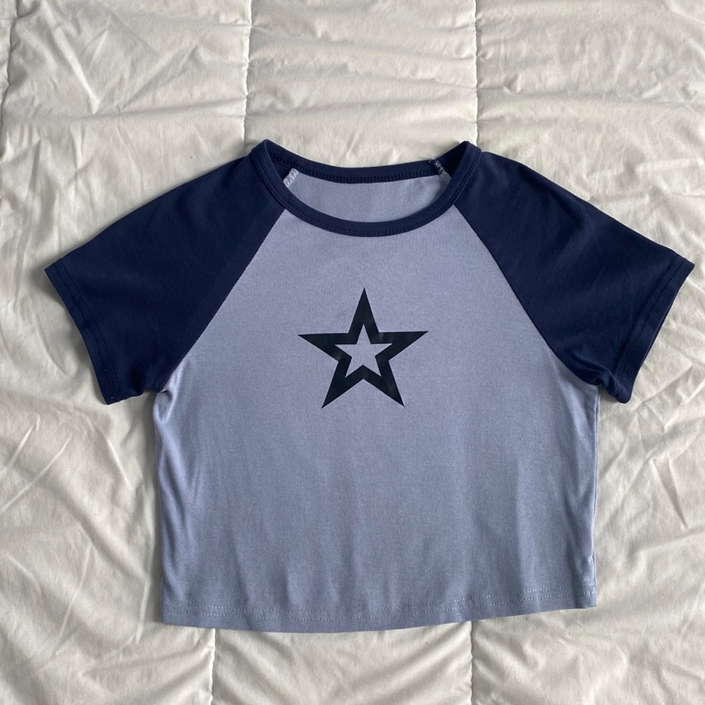 blue star t shirt from yesstyle worn minimally and in brand new condition